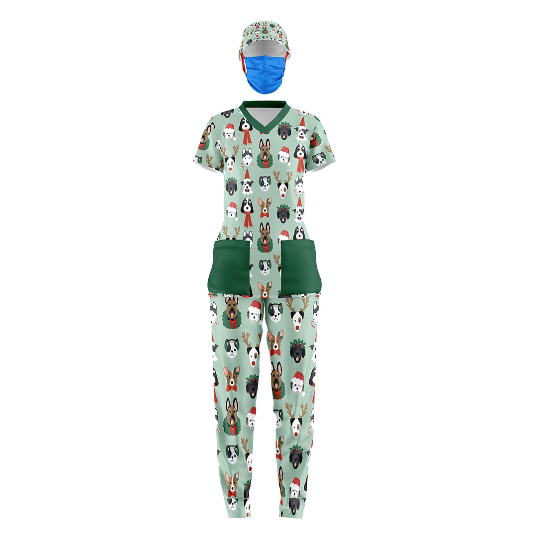 Kit perritos navideños/dama 3 pzas