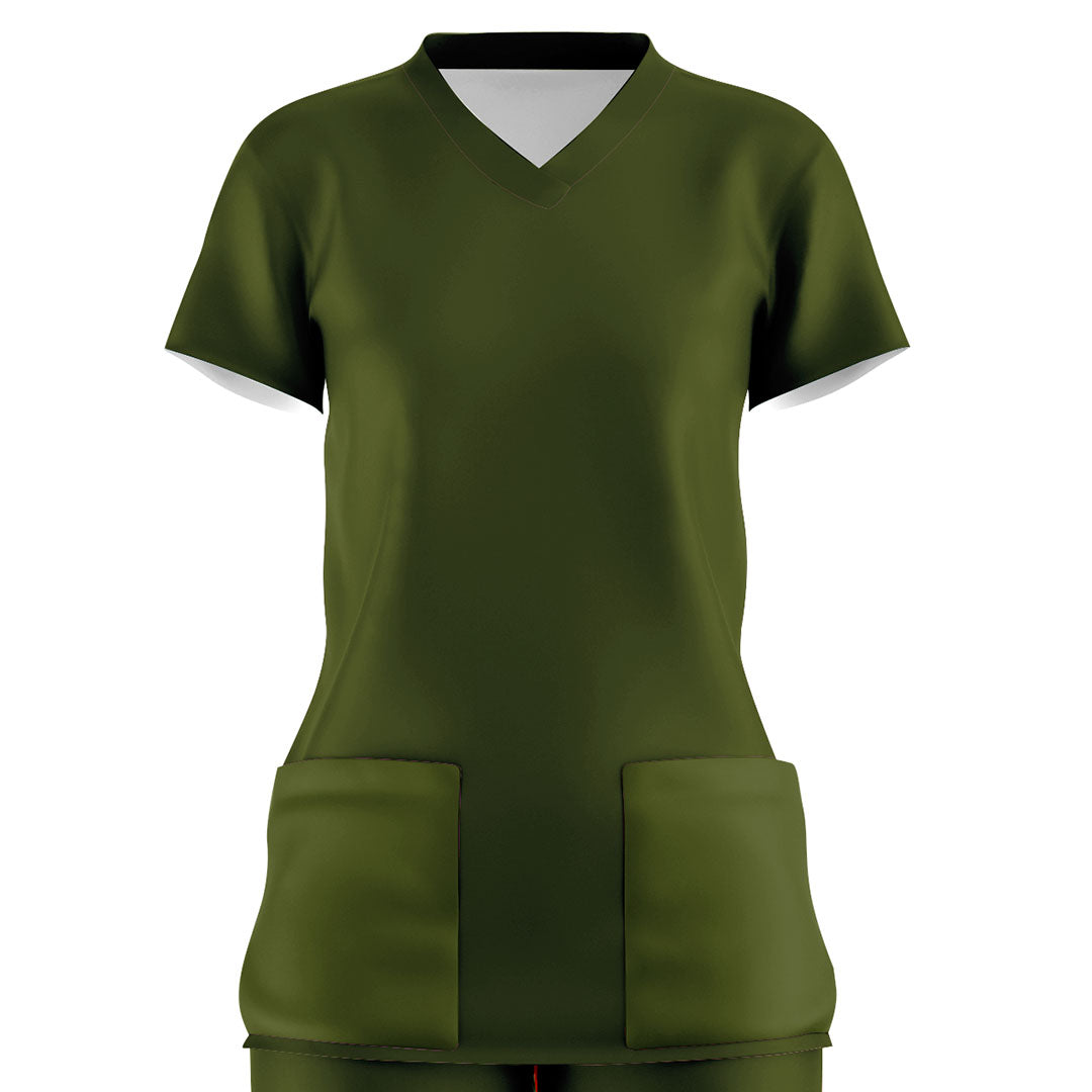 color liso verde militar/dama