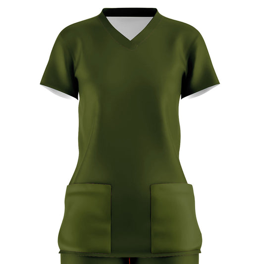 color liso verde militar/dama