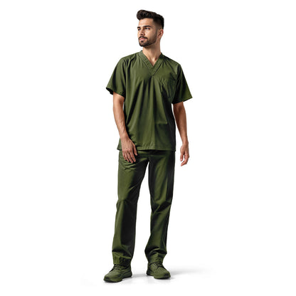 Color liso verde militar/caballero 2pzas